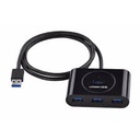 UGREEN USB HUB 4PORT 3.0 (50CM CABLE BLACK) #20290