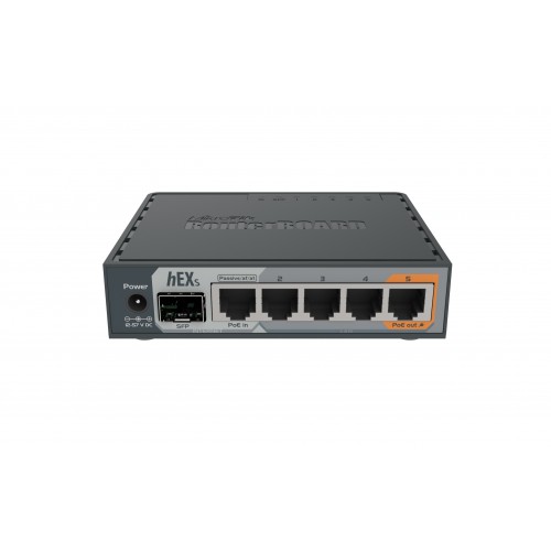 MIKROTIK ROUTER HEX S RB760iGS / 5x GIGABIT ETHERNET SFP, DUAL CORE 880MHz CPU